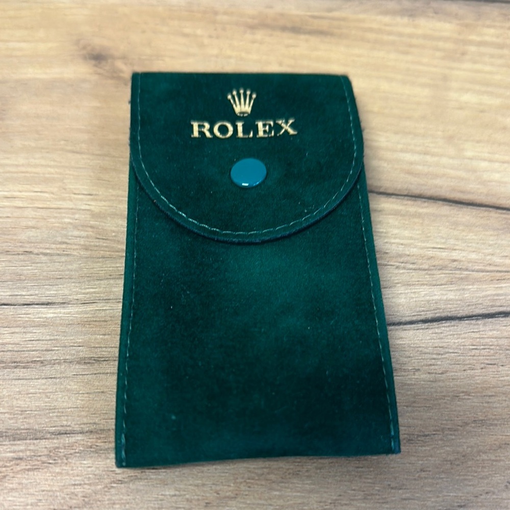 Rolex Green Suede Pouch